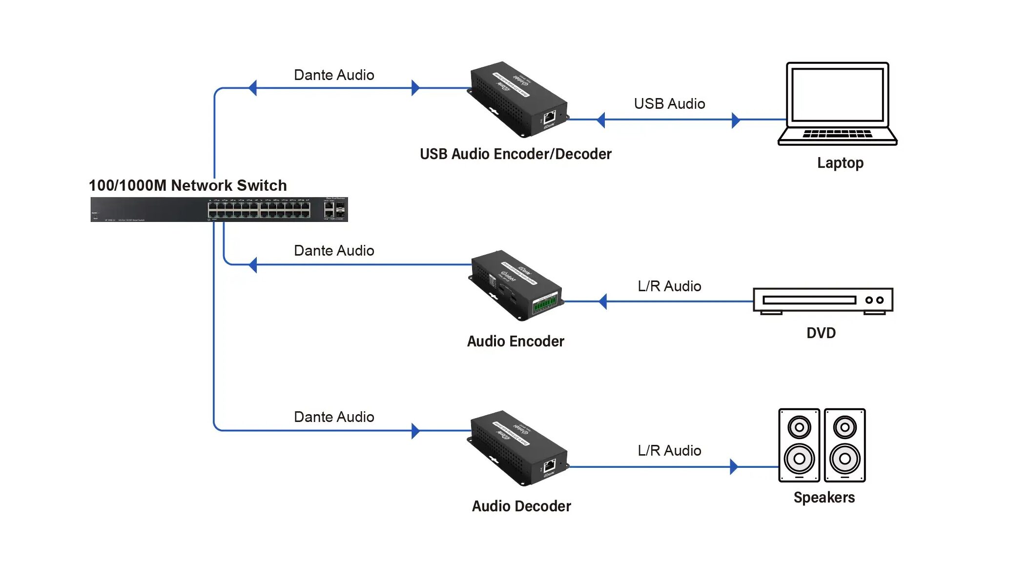 Dante audio system