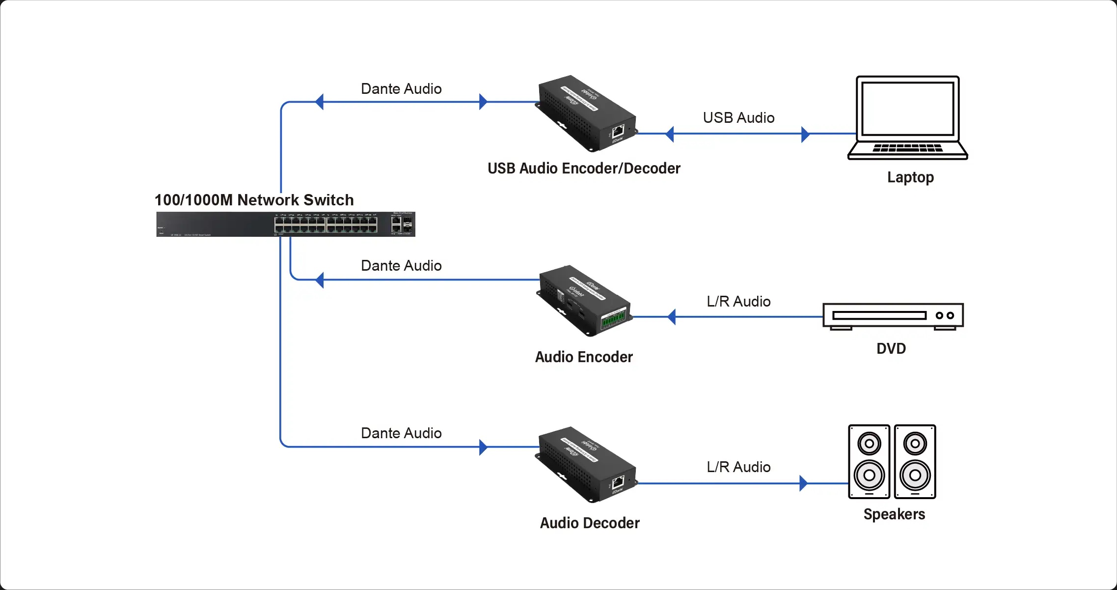 Dante audio system