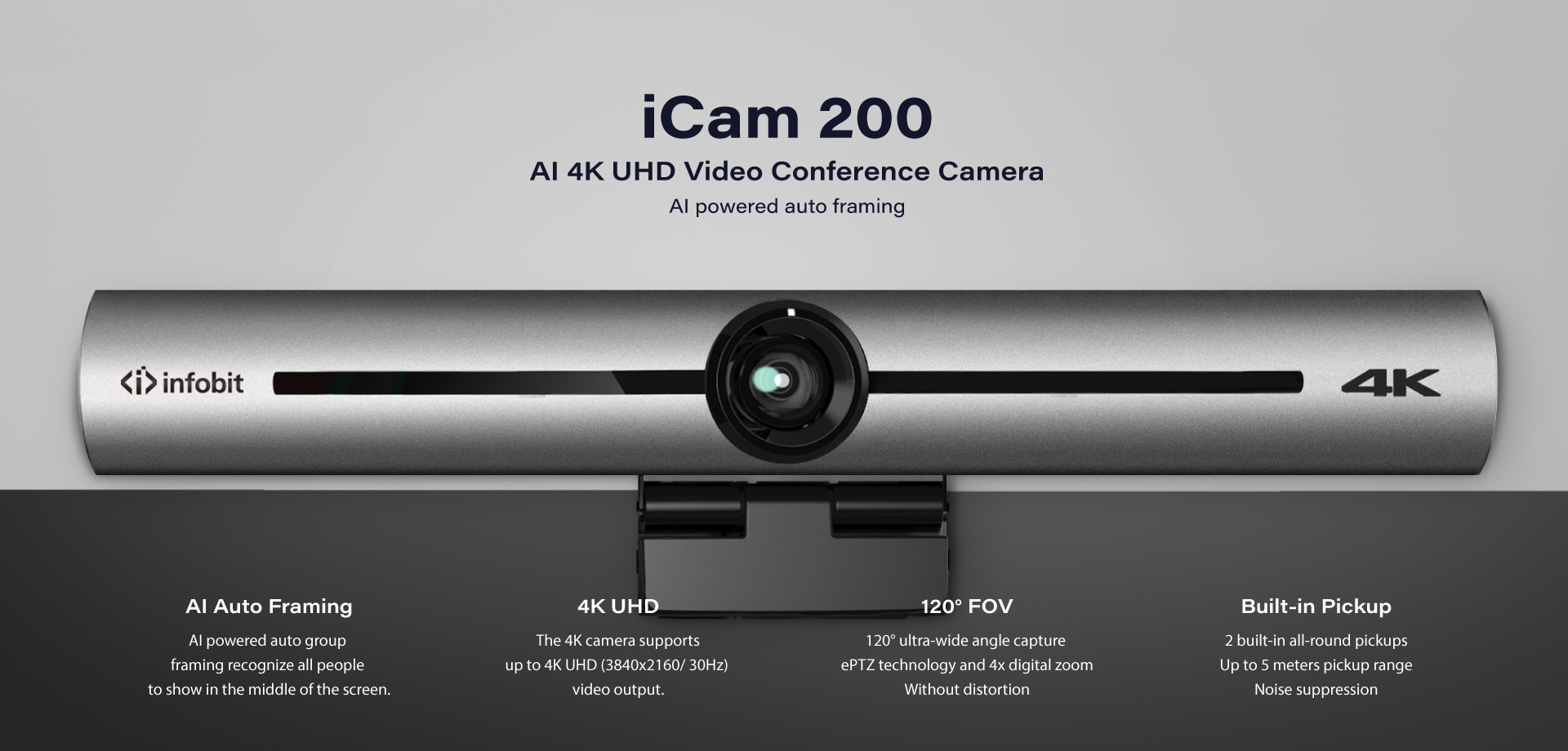 iCam 200 4K USB conference camera