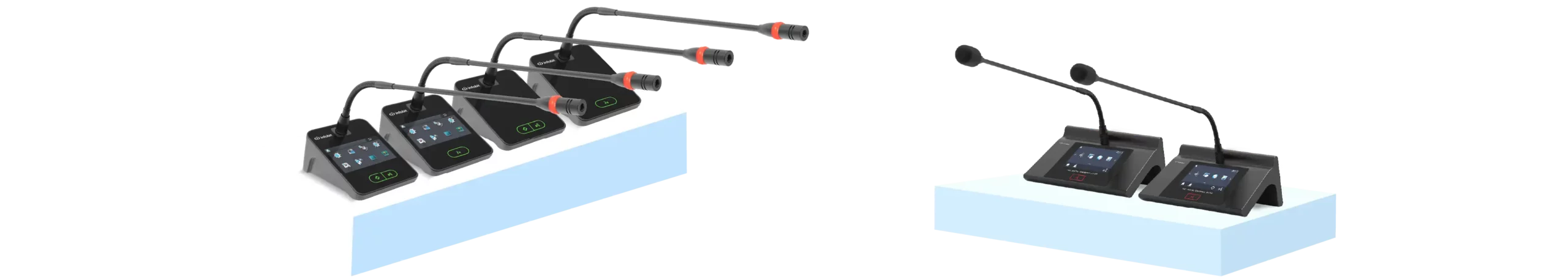  Micrófonos de tallo redondo cuello de ganso