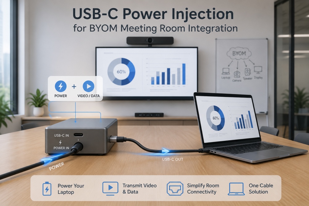 USB-C Power Injection for BYOM Meeting Room Integration